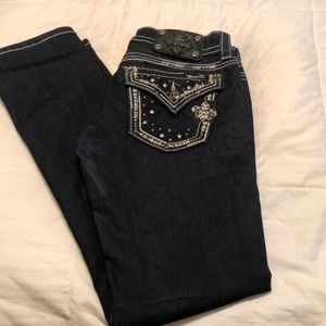 Miss Me dark wash straight leg jeans